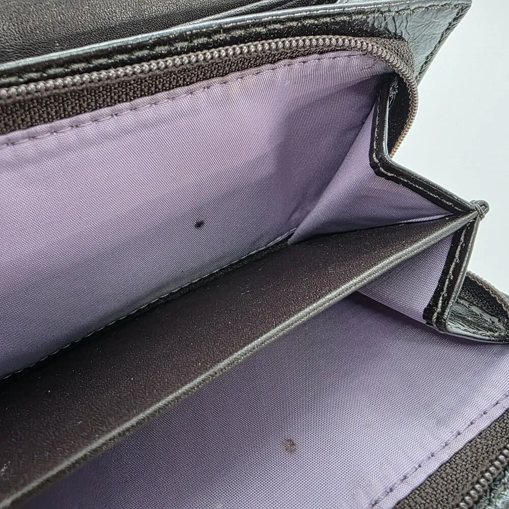 Coach‎ Ashley Brown Signature Bi Fold Wallet Coin  Cash Pouch